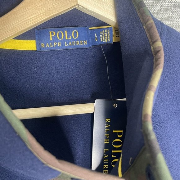 POLO Ralph Lauren Sweater Men’s Large Fleece Camo Blue Green Red New $198 - Picture 8 of 16